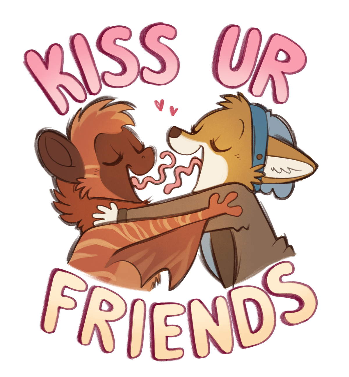 Kiss Ur Friends Sticker